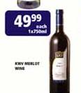 KWV Merlot Wine-1x750ml