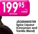 Jagermeister Spice Liqueur(Cinnamon And Vanilla Blend)-750ml
