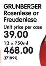 Grunberger Rosenlese or Freudenlese-12 x 750ml