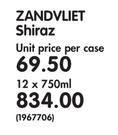 Zandvliet Shiraz-750ml