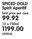 Spiced Gold Spirit Aperitif-12 x 750ml