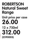 Robertson Natural Sweet Range-12 x 750ml