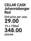 Cellar Cask Johannisberger Red-12 x 750ml