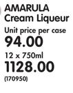 Amarula Cream Liqueur-12 x 750ml