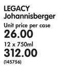 Legacy Johannisberger-12 x 750ml