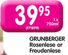 Grunberger Rosenlese or Freudenlese-750ml