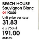 Beach house Sauvignon Blanc Or Rose-6x750ml