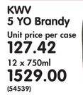 KWV 5 YO Brandy-12x750ml