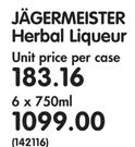Jagermeister Herbal Liqueur-6x750ml