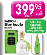 Patron Silver Tequilla-750ml Plus Free Appletiser 750ml