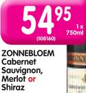 Zonnebloem Cabernet Sauvignon, Merlot Or Shiraz-750ml