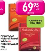 Namaqua Natural Sweet White Or Natural Sweet Red-1x3L