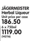 Jagermeister Herbal Liqueur-6 x 750ml