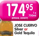 Jose Cuervo Silver or Gold Tequila-750ml-Each