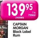 Captain Morgan Black Label Rum-750ml