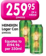 Heineken Lager Can-24x440ml