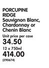 Porcupine Ridge Sauvignon Blanc, Chardonnay or Chenin Blanc-12 x 750ml