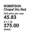 Robertson Chapel Dry Red-6 x 1.5Ltr