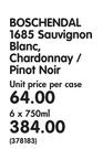 Boschendal 1685 Sauvignon Blanc, Chardonnay/Pinot Noir-6 x 750ml