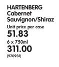 Hartenberg Cabernet Sauvignon/Shiraz-6 x 750ml