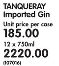 Tanqueray Imported Gin-12x750ml