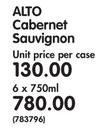 Alto Cabernet Sauvignon-6 x 750ml