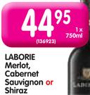 Laborie Merlot, Cabernet Sauvignon or Shiraz-750ml