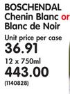 Boschendal Chenin Blanc or Blanc de Noir-12 x 750ml
