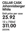 Cellar Cask Johannisberger White-12 x 750ml