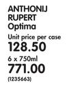Anthou Rupert Optima-6 x 750ml
