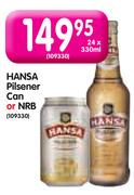 Hansa Pilsener Can or NRB-24 x 330ml