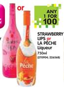 Strawberry Lips or La Peche Liqueur-750ml-Each