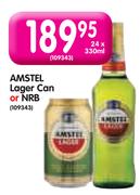 Amstel Lager Can or NRB-24 x 330ml