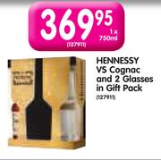 Hennessy VS Cognac And 2 Glasses In Gift pack-750ml