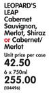 Leopard's Leap Cabernet Sauvignon, Merlot, Shiraz Or Cabernet/Merlot-6x750ml