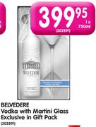 Belvedere Vodka With Martini Glass Exclusive In Gift pack-750ml