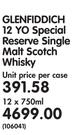 Glenfiddich 12 Yo Special Reserve Single Malt Scotch Whisky-12 x 750ml