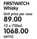 FirstWatch Whisky-12x750ml