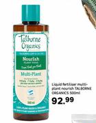 Talborne Orrganics Nourish Multi Plant Liquid Fertiliser-500ml
