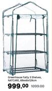 Natcare Greenhouse Fatty 3 Shelves 69 x 48 x 128cm