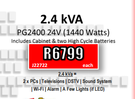 Modified Sine Wave Inverters 2.4 KVA PG2400 24V 1440 Watts J22722-Each