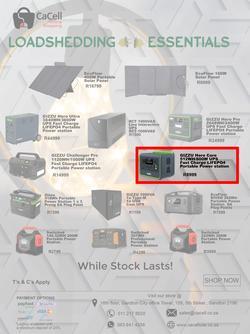 CaCell : Loadshedding Essentials (1 October - 31 October 2023), page 1