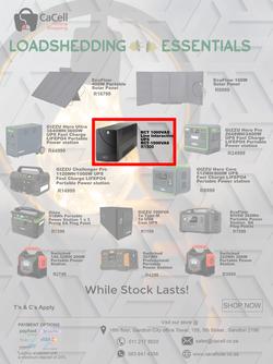 CaCell : Loadshedding Essentials (1 October - 31 October 2023), page 1