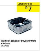 Galvanised Flush Wall Box 100mm x 100mm
