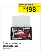 6 Piece Tool Set In Stackable Case