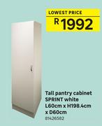 Sprint Tall Pantry Cabinet (White) L60cm x H198.4cm x D60cm