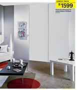Wardrobe Sliding Door Kit (White) H250cm x W120cm