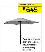 Center Umbrella Grey Steel Pole (Hexagonal) Dia 2.60m 160g