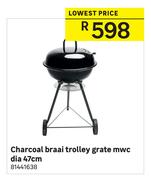 Charcoal Braai Trolley Grate MWC Dia 47cm