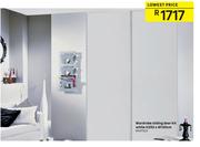 Wardrobe Sliding Door Kit White H250 x W120cm